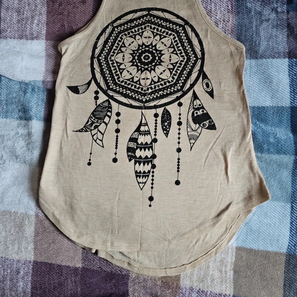 Beige Dreamcatcher Print Camisole